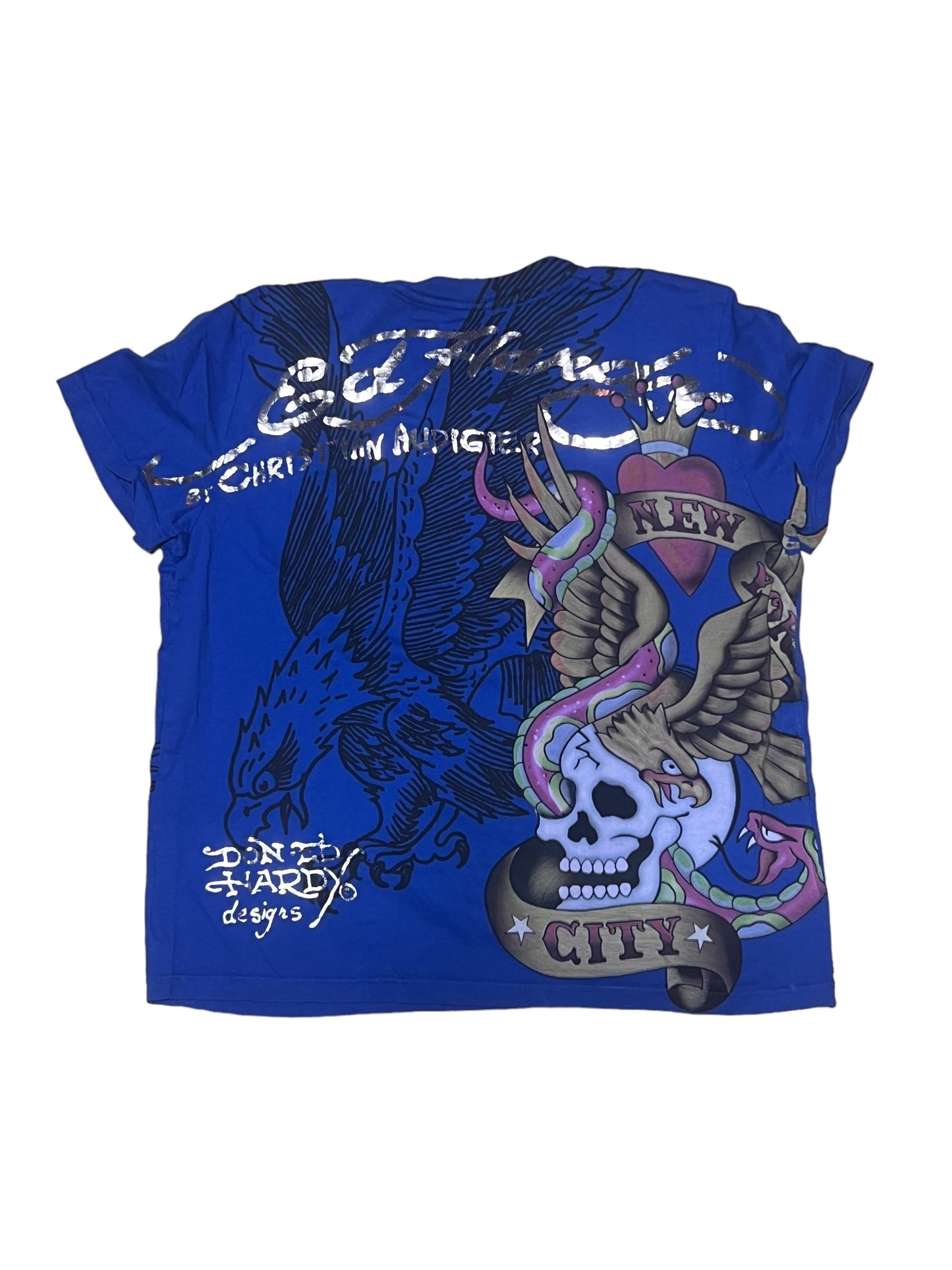 Ed Hardy Blue Y2K Shirt