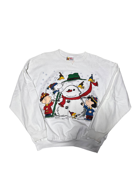 Vintage Peanuts Christmas Snowman Crewneck